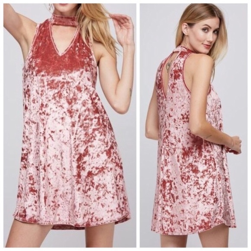 Mauve velvet dress